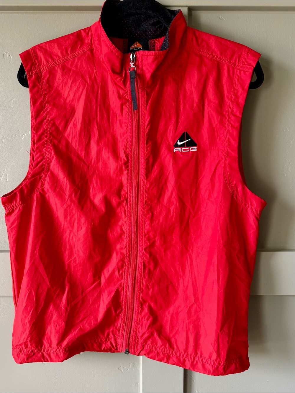 Vintage Nike ACG Red Windbreaker Vest Size S